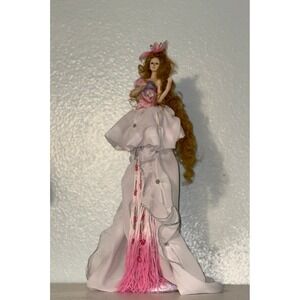 Duck House Heirloom Dolls Vtg Fairy Doll Figurine Pink Accents Fantasy Decor